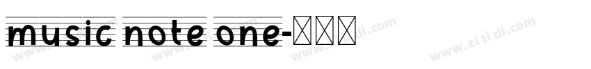 music note one字体转换